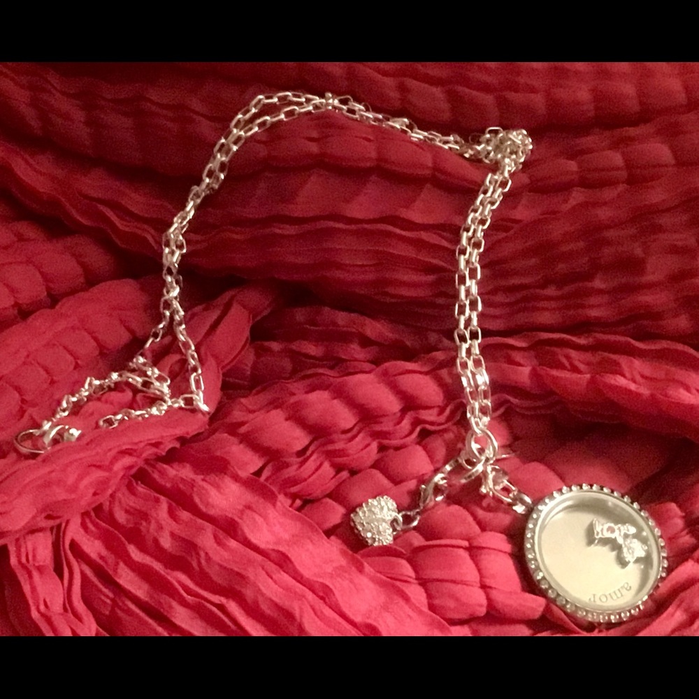 NEW-ORIGAMI OWL Necklace w/Charms-Storage Pouch